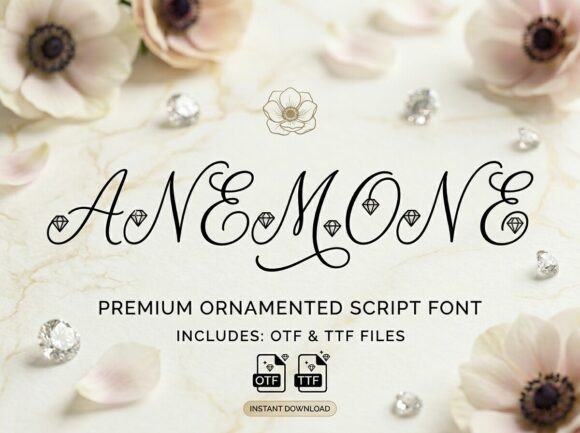 Anemone: A Premium Script Font for Elegant Editorial Design