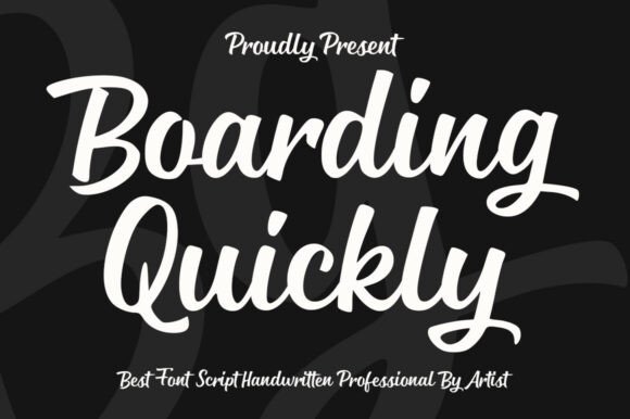 Boarding Quickly: A Bold Font for Impactful Campaigns