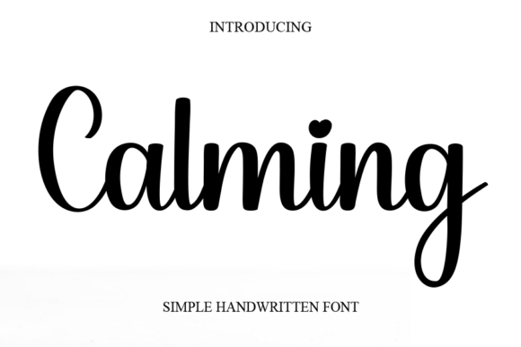 Calming: A Handwritten Font for Web Design