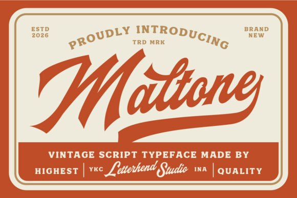 Discover Maltone: A Vintage Script Font for Editorial Charm