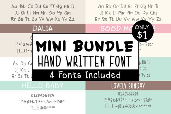 Enhance Your Brand with Mini Bundle: A Handwritten Font Collection