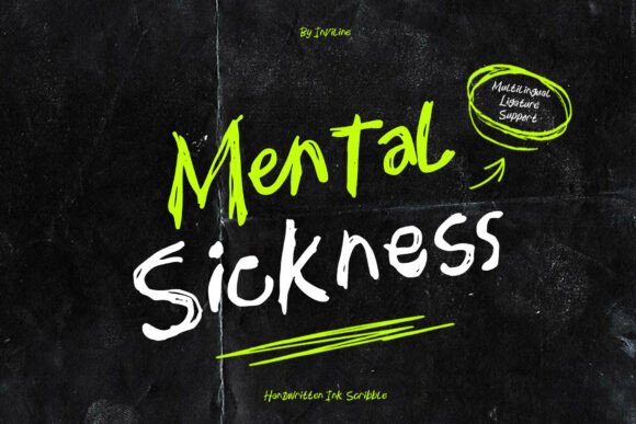 Introducing Mental Sickness: A Bold Handwritten Font for Editorial Design