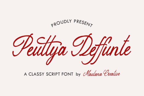 Peuttya Deffunte: A Script Typeface for Elegant Publishing