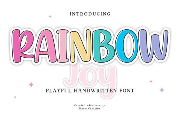 Rainbow Joy: A Playful Handwritten Font for Web Design