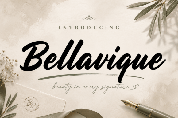 Transform Your Brand with Bellavique: A Graceful Script Font