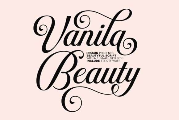 Vanila Beauty: A Luxurious Script Font for Elegant Web Design